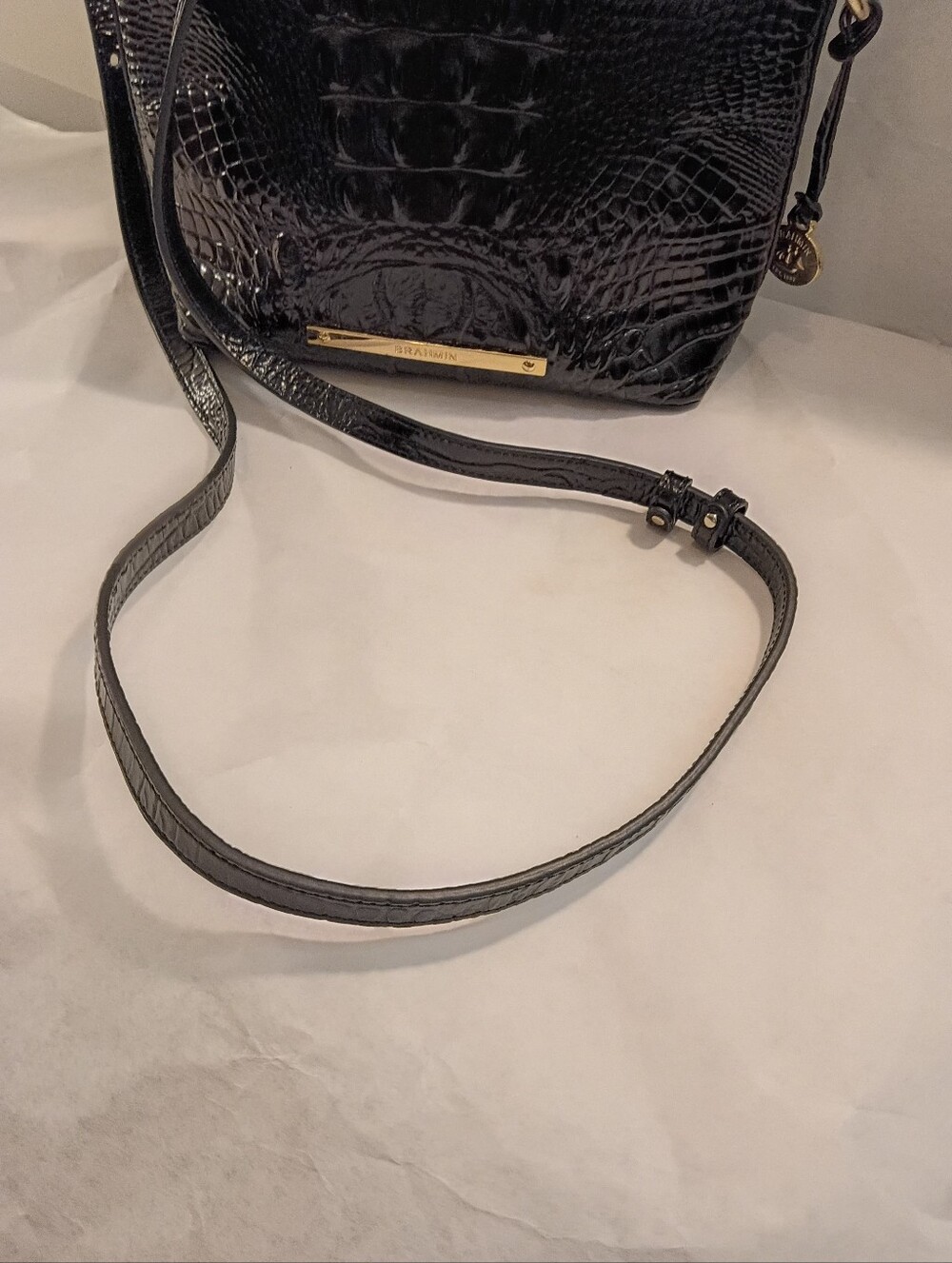 Brahmin Small Croc-Embossed Crossbody Bag - Picture 10 of 15